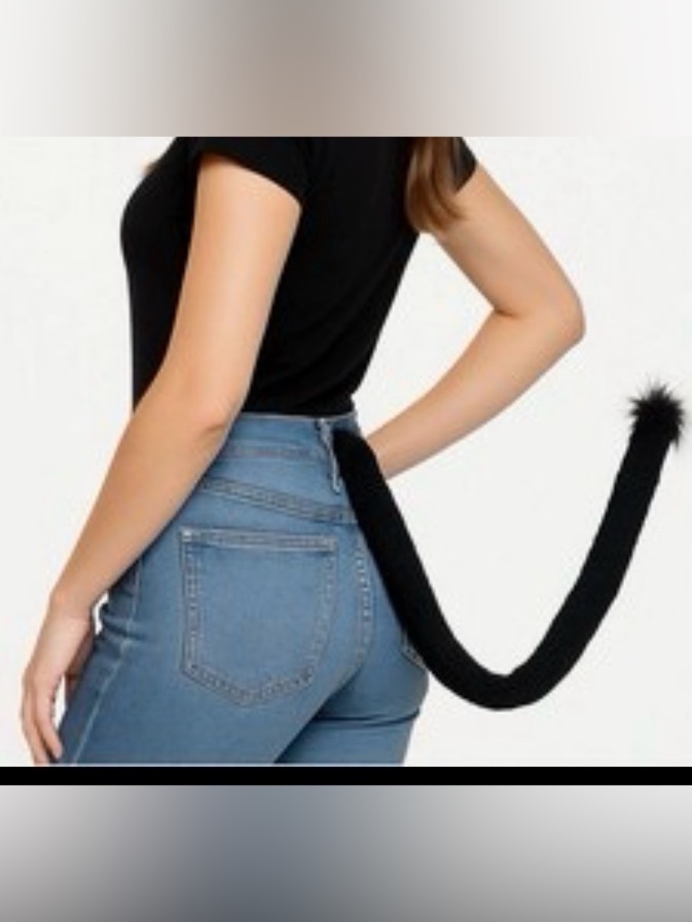 CostumeUSA 20" Black Fancy Tail Accessory - Costume Tail New With tags